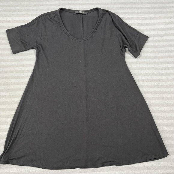 Weekend Max Mara Shirt Womens Medium Black A-Line T-Shirt Scoop Neck Jersey Knit - Picture 1 of 8